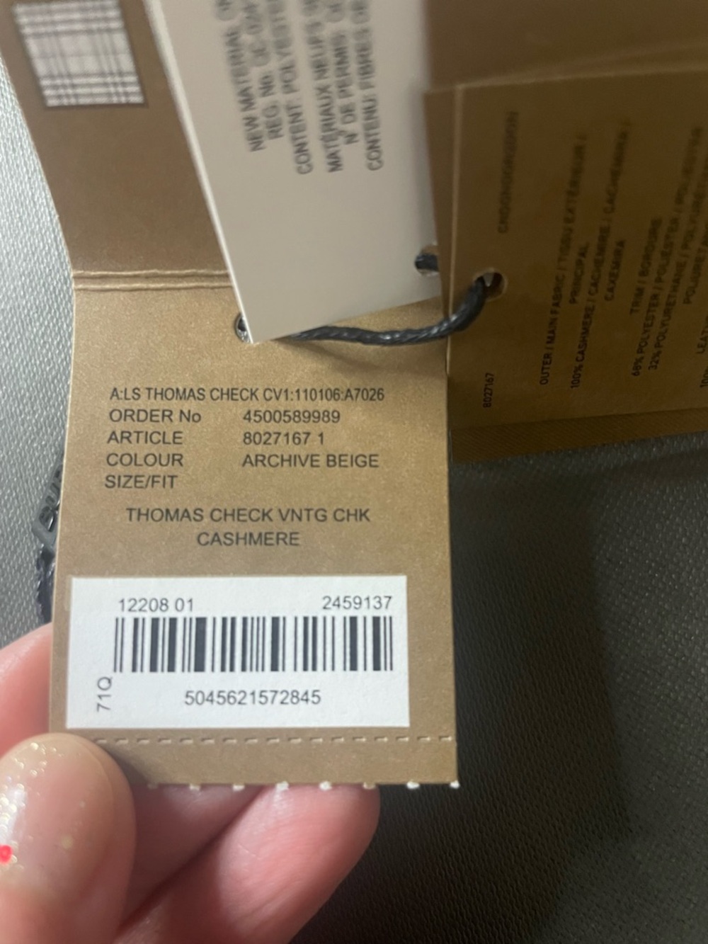 Burberry Thomas Bear Keychain Archive Beige Check Bag Charm - Picture 8 of 11